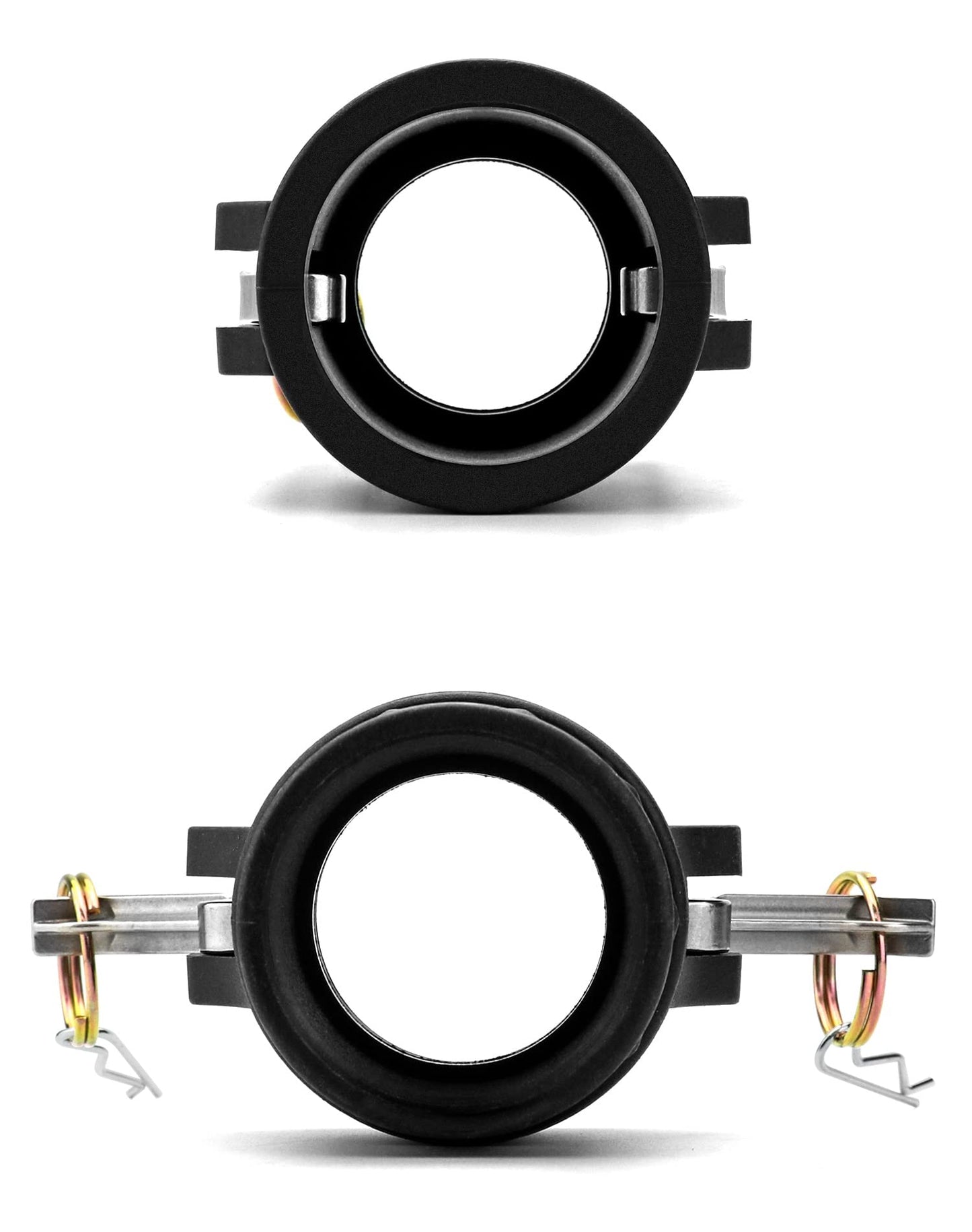 QWORK Camlock Coupling Fitting, Type D Cam Lock Fitting Pipe Fitting, 2 Pack Polypropylene Cam & Groove Fitting- -2" Female Coupler x 2" NPT Female, Black