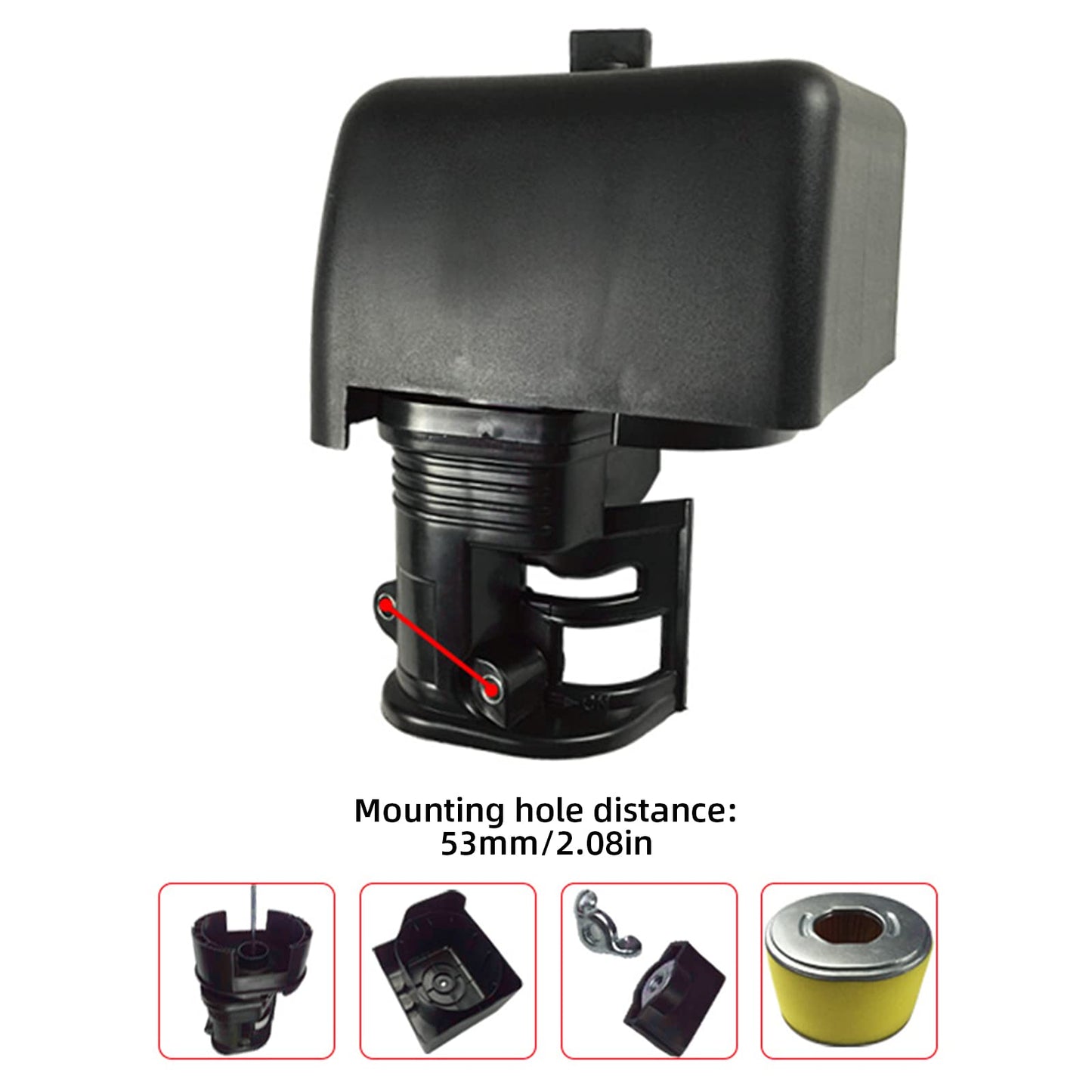 Carkio Air Filter Cleaner Housing Cover Assembly Compatible with Honda GX340 GX 390 GX 340 188F 190F 192F Engine Replace Part 17410-ZE2-020