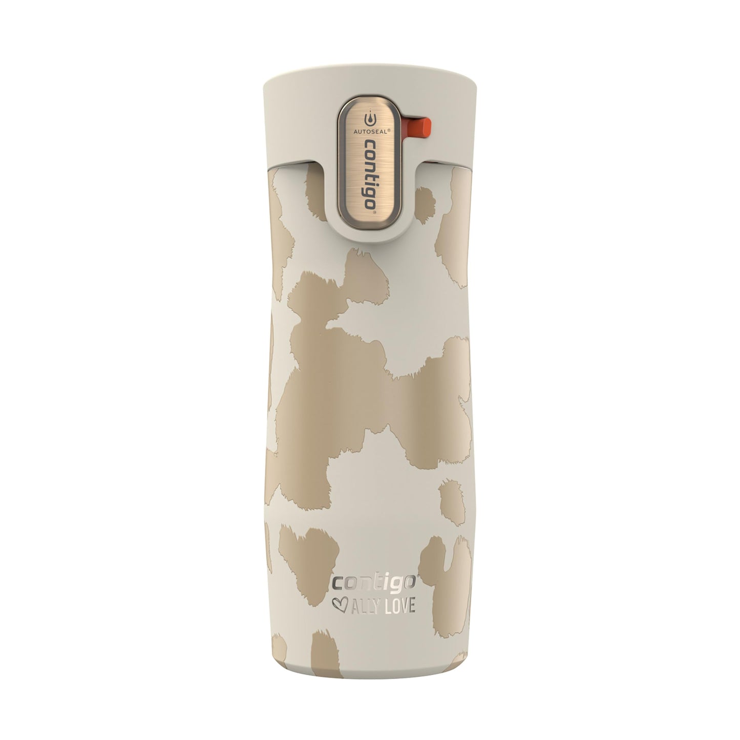 Contigo x Ally Love Stainless Steel Vacuum-Insulated Travel Mug w/Autoseal and Easy Clean Lid, Spill-Proof, Keeps Drinks Cold 24 hrs & hot for 11 hrs, BPA Free, 16oz/473mL, West Loop 3.0, Oatmilk