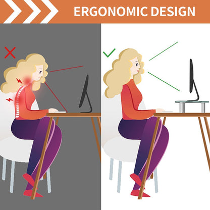 2 Pack Computer Monitor Riser | Triangle Desktop Universal Corner Stand for Computer Monitor & Laptop HD01T-203