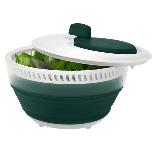 Starfrit Collapsible Salad Spinner 3L Capacity - Compact Storage - Basket Doubles as Colander - Bowl Can Be Used For Serving