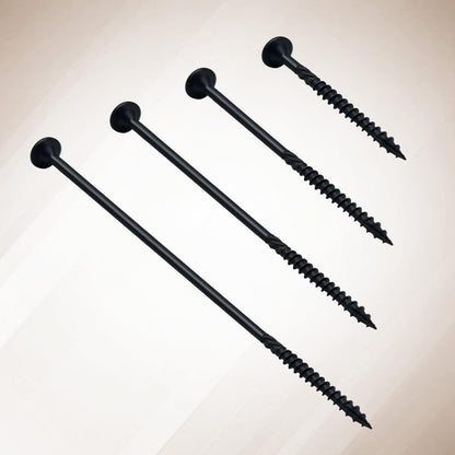 Deck Screws #14 x 4-1/2 Inch, Structural Wood Screws 50Pcs Heavy Duty Construction Screw, Rust Resistant, Black Coated Exterior Wood/Lag/Timber Screws T30 Star Bit (#14 x 4-1/2")