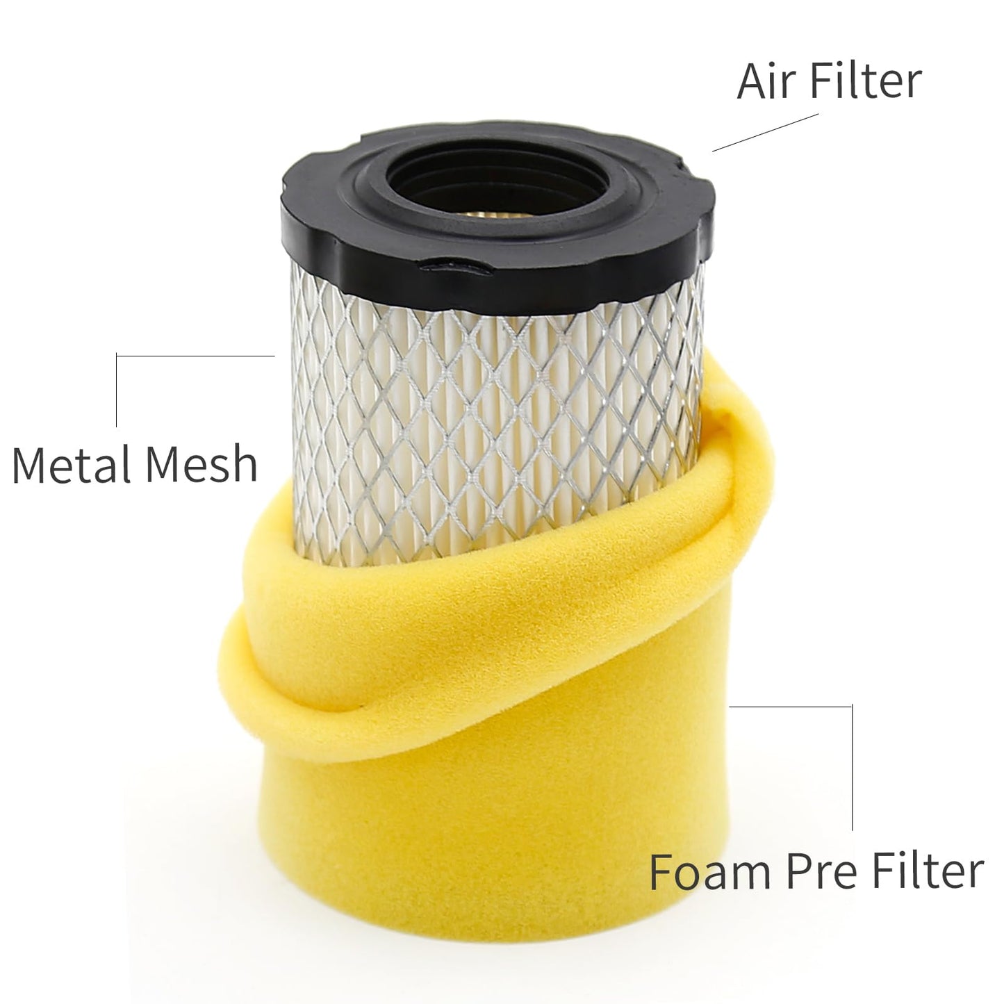 SYOWADA Lt150 Air Filter Oil Filter Kit Replacement For John Deer Z345 Z345R Z345M Z235 Z355R Z335E E120 Lt150, Replacement For 46'' 48'' Mower W/B&S 17.5Hp 19.5Hp 20Hp 21Hp Engine