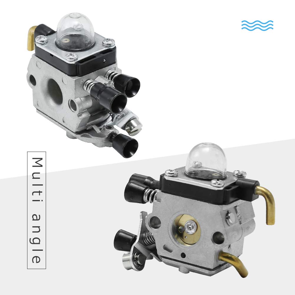 Anxingo C1Q-S97 Carburetor with Tune Up Kit Carb for Stihl FS38 FS45 FS46 FS55 KM55 HL45 FS45L FS45C FS46C FS55C FS55R FS55RC String Trimmer Weed Eater w/Fuel Line Air Filter Primer Bulb Gasket