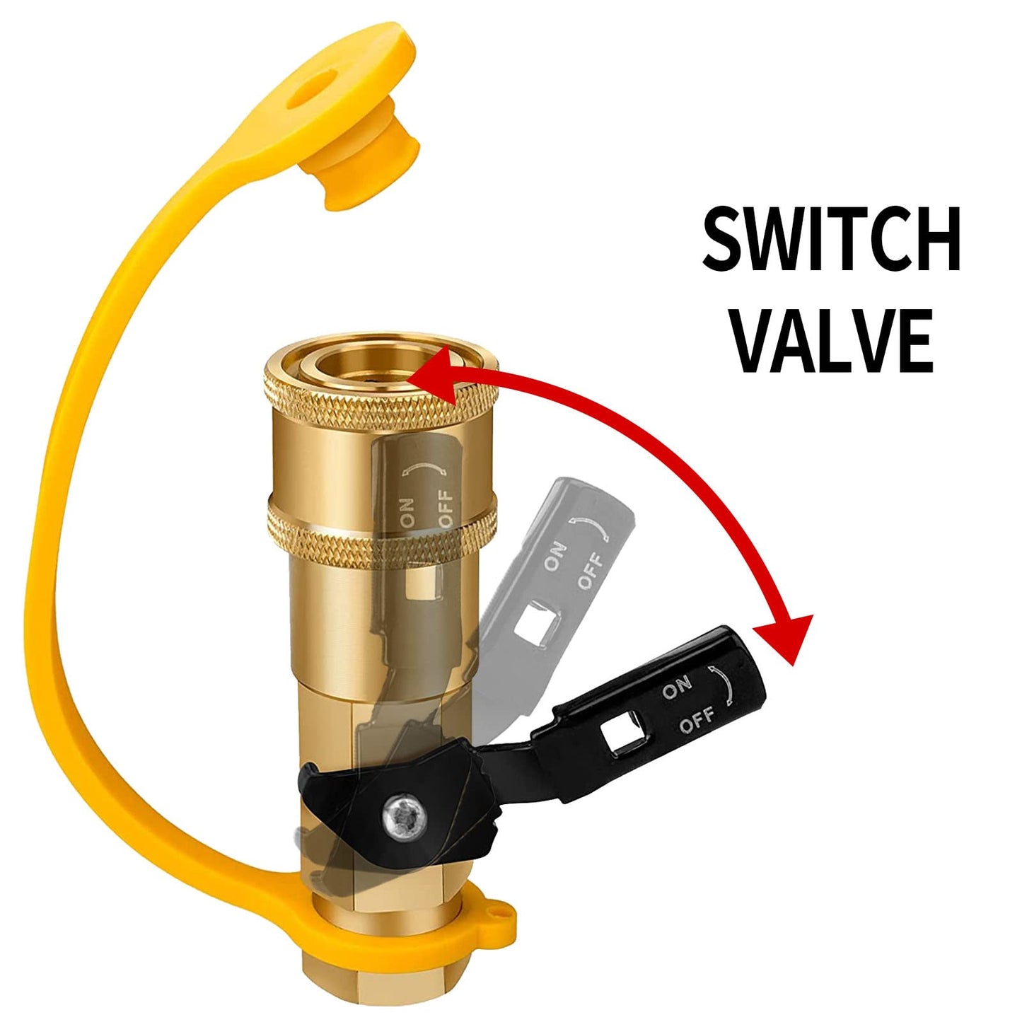 Zreneyfex 1/4" RV Quick Connect Adapter Assembly, Propane RV Quick Connect Fitting Kit for Camping BBQ