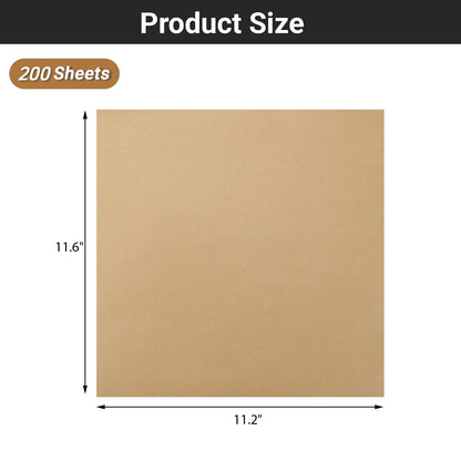 EUSOAR Food Service Butcher Paper, 200 Sheets 11.6" x 11.2" Soap Wrapping Paper, Hamberger Sandwich Wraps, Food Basket Liners, Wrapping Tissue, Squares Deli Paper Sheets