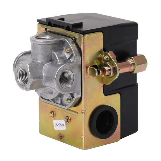 Air Compressor Pressure Switch 95-125 PSI 4 Port 1/4" NPT Air-Pump Pumptrol