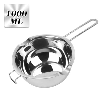 1000ML Melting Pot Stainless Steel - Double Boiler Pot for Melting Chocolate, Candy, Butter, Cheese and Candle Making
