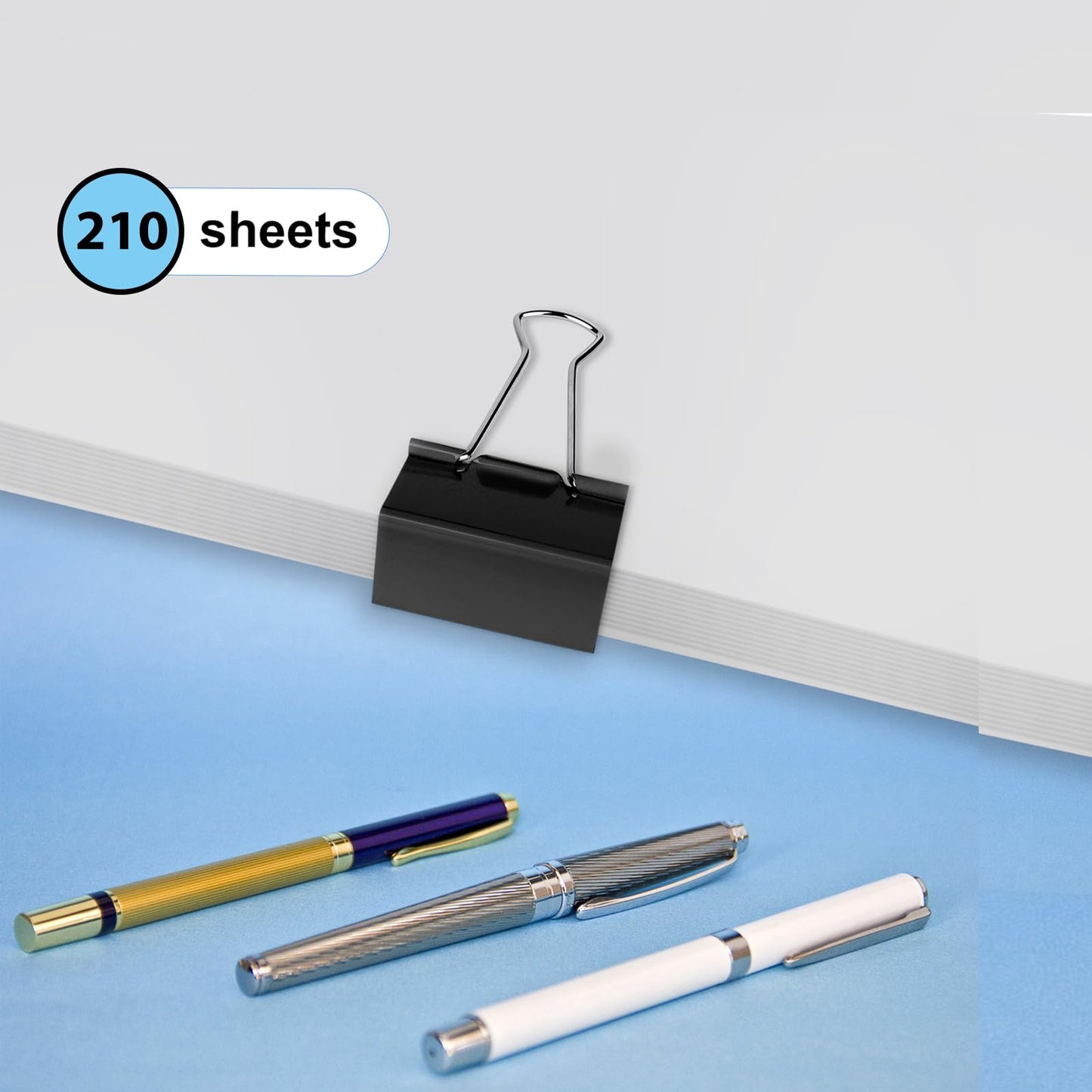 Ufmarine Extra Large Binder Clips 2 inch, (40 Pcs) Big Paper Clips for Office