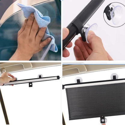 Retractable Auto Roller Sunshade,15.7""×17.7"" Car Window Shade,Baby Car Accessories,Comes with Enhanced Suction Cups,for Most Cars,SUV, Trucks,House and Office Window