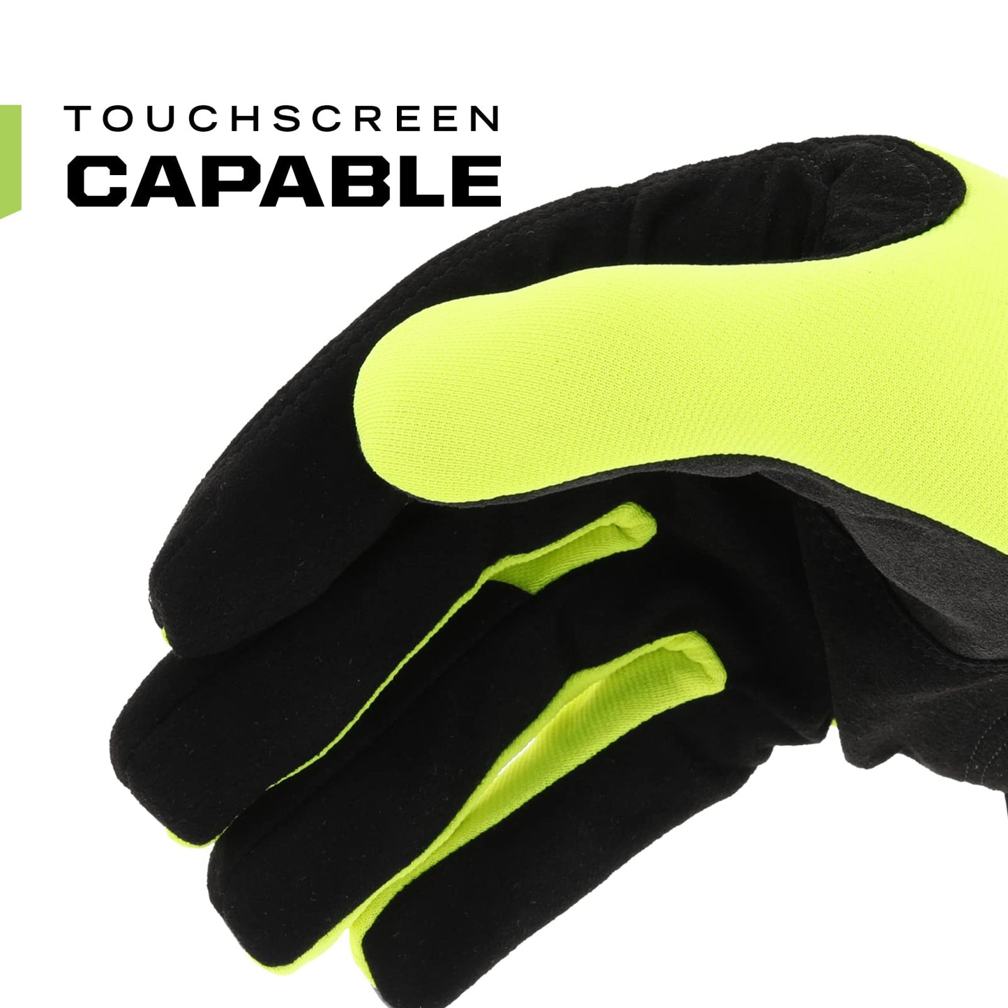 Mechanix Wear: Hi-Viz FastFit Work Gloves - Touch Capable (X-Large, Hi-Viz Yellow)