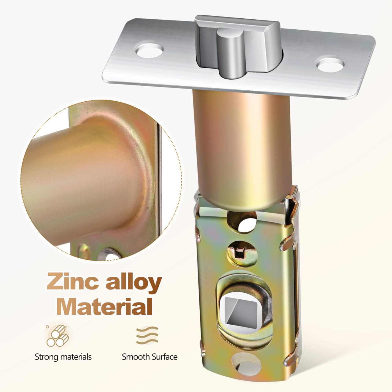 AUTSUPPL Adjustable Door Latch Deadbolt Lock Replacement for Interior Front Doors Construction Easy Installation Versatile Security