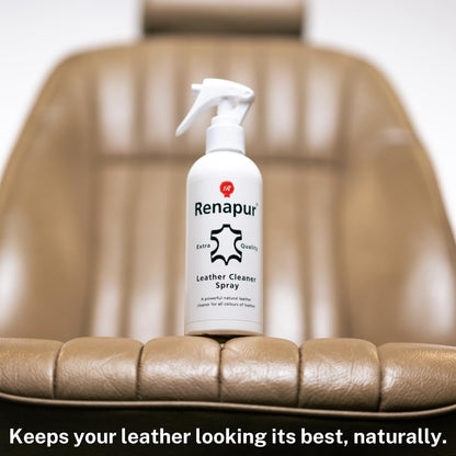 Renapur Natural Leather Cleaner Spray (250ml) – Deep-Cleaning Formula for All Your Leather, Including Sofas, Car Interiors, Footwear, Clothing & Saddles & Tack.