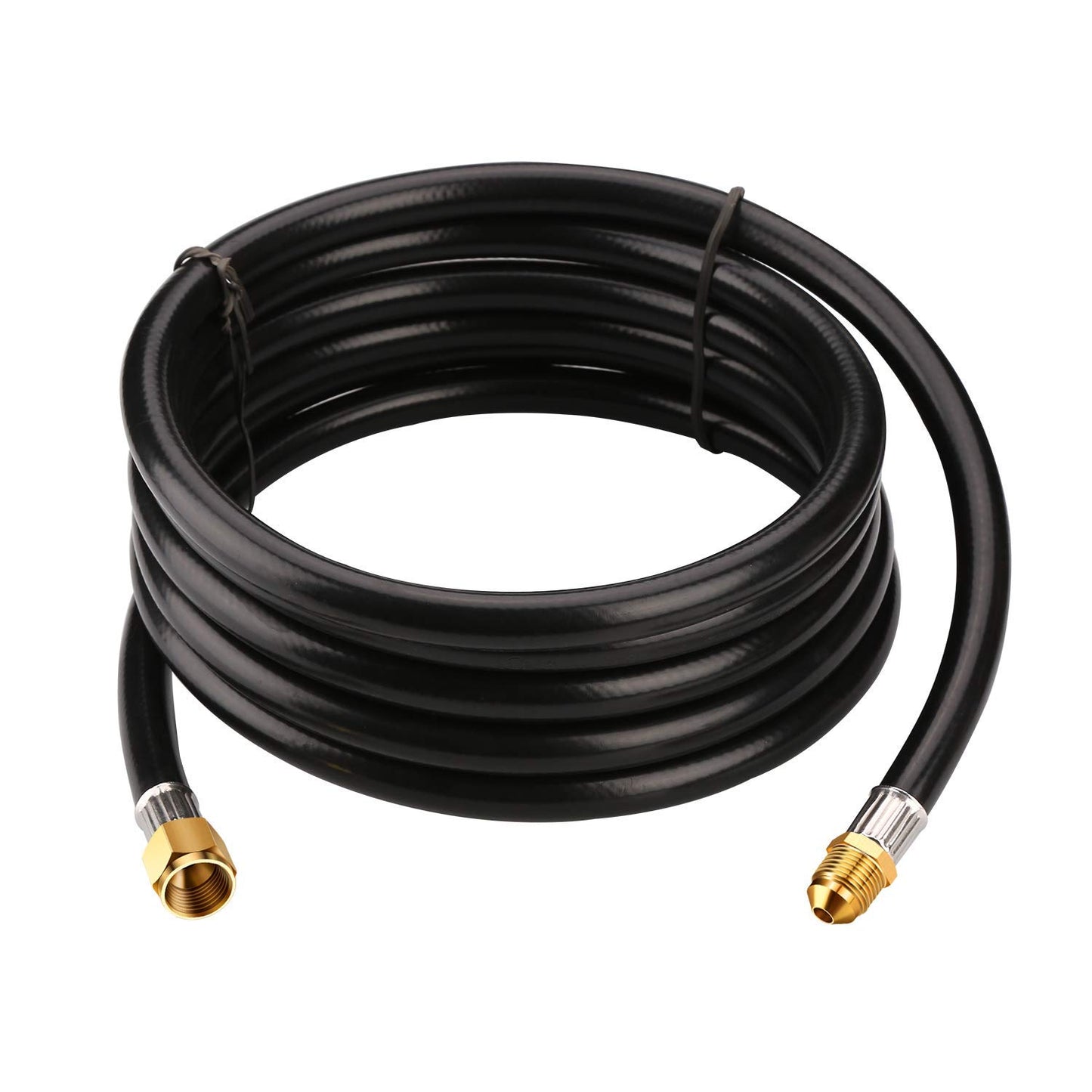 WADEO 12FT Propane Extension Hose, Low Pressure with 3/8 Inch Female Flare Fitting x 3/8 Inch Male Flare Fitting for Gas Grill, RV, Turkey Cooker, Fire Pit and More