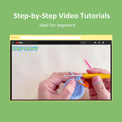 Crochet Kit for Beginners, Crochet Starter Kits for Adults Amigurumi Craft Knitting Crochet Kits with Step-by-Step Video Tutorials, Beginner Friendly Yarn-Dinosaur-Chick-Bee
