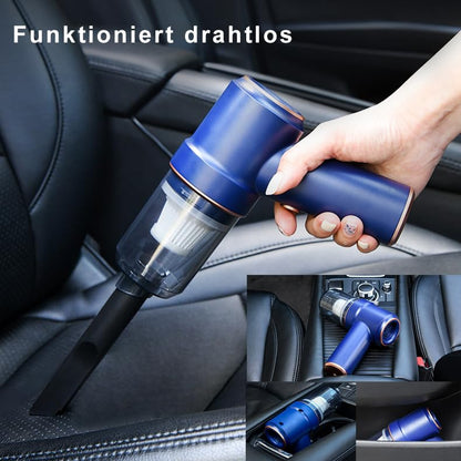 Handheld Vacuum Cleaner Wireless Mini Car Vacuum Cleaner, 15000 PA Lightweight Vacuum Cleaner & Blower Dust Buster,Powerful Handheld Vacuum Cleaner for Car, Kitchen, Pet Hair Cleaning (Navy Blue)