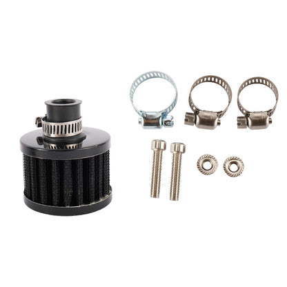 Yaesport Baffled Universal Aluminum Oil Catch Can Reservoir Tank with Breather Filter (300ml, Black)