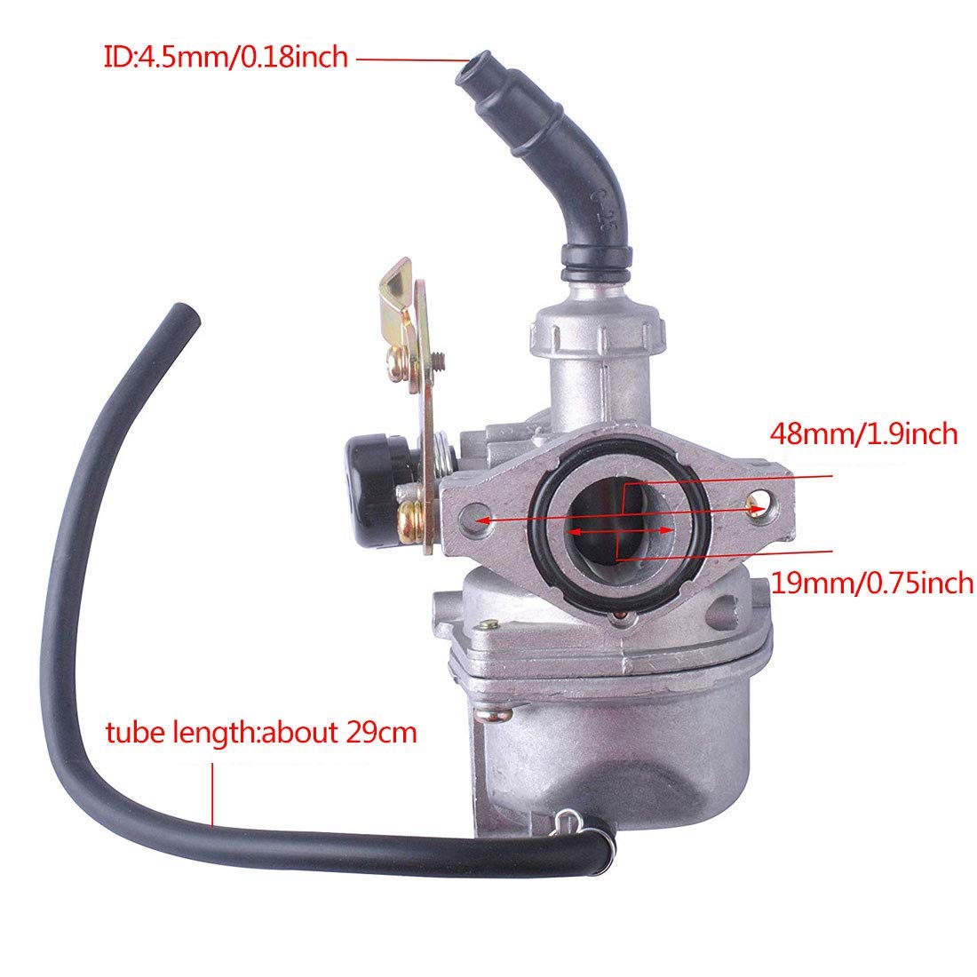 PZ19 Carburetor Compatible with Taotao ATV 125cc 50cc 70cc 90cc 100cc 110cc Dirt Pit Bike Scooter Moped Go karts CRF with 35mm Air Filter