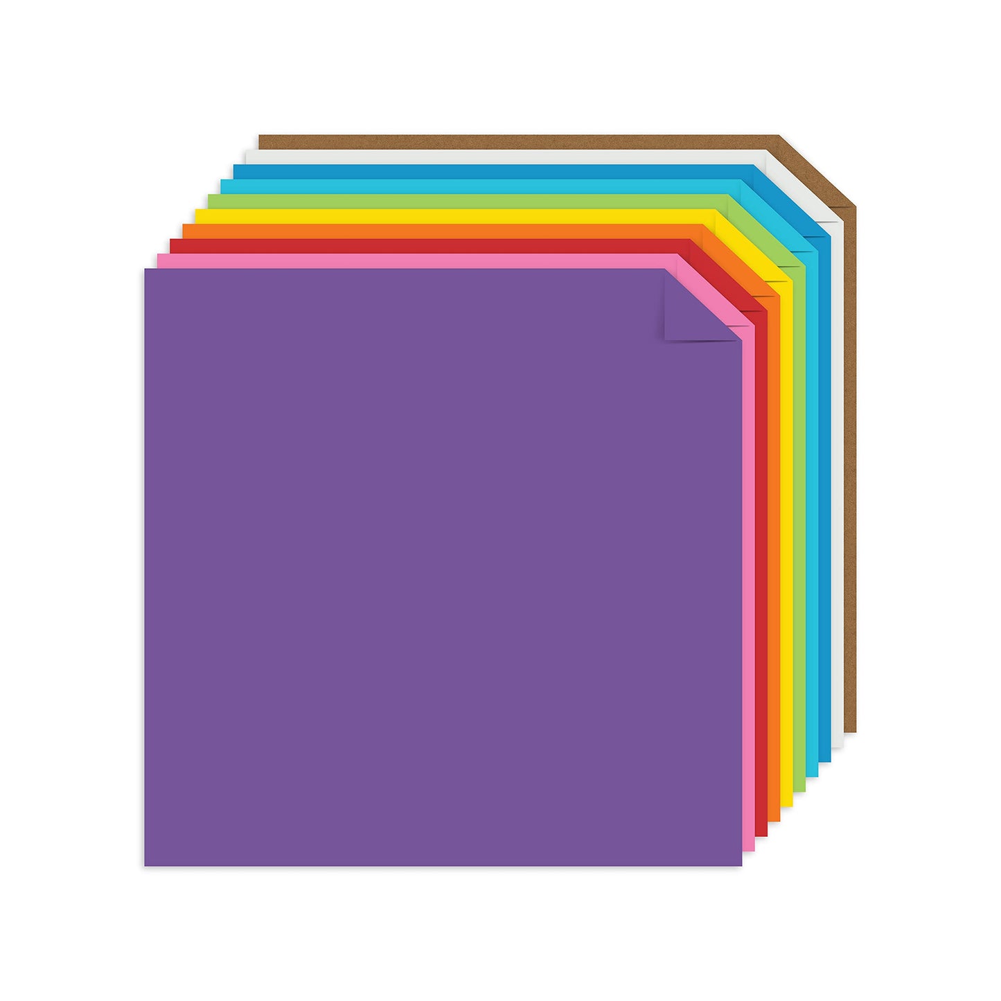 Astrodesigns Crafting Cardstock, 12" x 12", 65 lb/176 GSM, 10-Color Delightful Assortment, 100 Sheets (91039)