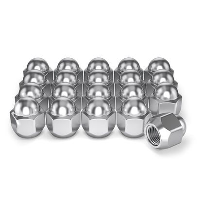 White Knight M12x1.25 Factory Style Lug Nuts for Select Subaru Ascent, BRZ, Crosstrek, Forester, Impreza, Legacy, Outback, WRX. Chrome Dome Top Acorn – WN07606-20AM (20 Pack)