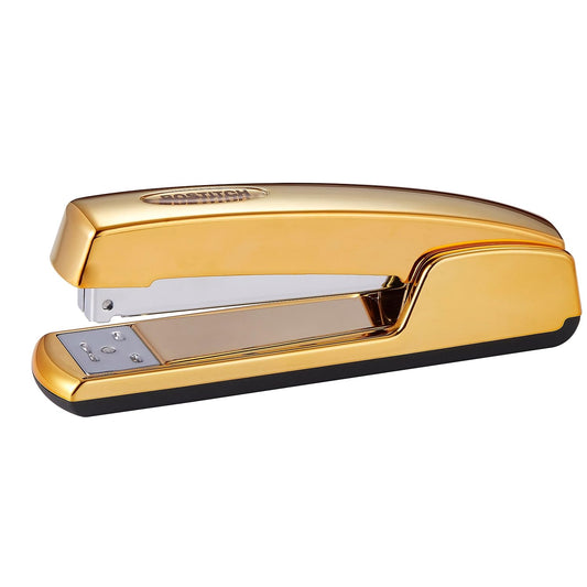 Bostitch Metallic Gold Stapler, All-Metal, 20 Sheets