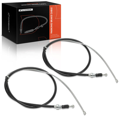 A-Premium Rear Driver and Passenger Side Parking Brake Cable Assembly Compatible with Volkswagen Models: Jetta 2000-2005, Jetta City 2007-2009, Golf, Golf City, Beetle, 2-PC Set