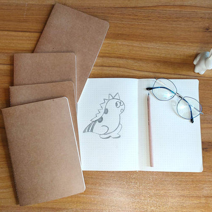 zmybcpack 12 Pack A5 Dot Grid Paper Notebook, Kraft Cover Dotted Subject Notebook, Dot Grid Bullet Journal -30 Sheets/60 Dot Pages，8.25"x5.5"