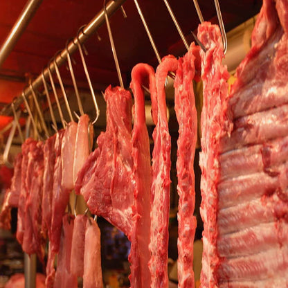 (4Pack) 8 Inch S-Hook Meat Hooks Heavy Duty Stainless Steel Meat Processing Butcher Hook Hanging Drying BBQ Grill Cooking Metal Meat Hooks for Butcher, Farmer, Hunter（10mm-8inch）