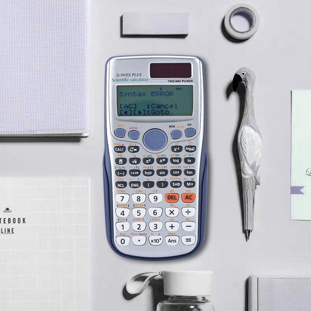 Scientific Calculator with 417 Functions, Plus Student Handheld Scientific Portable Solar Scientific Calculator for School Office, Textbook Synchronous Display