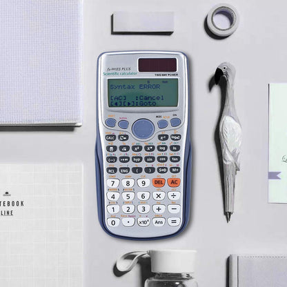 Scientific Calculator with 417 Functions, Plus Student Handheld Scientific Portable Solar Scientific Calculator for School Office, Textbook Synchronous Display