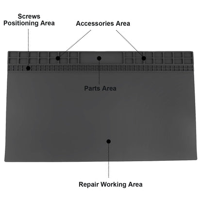 Premium Large Soldering Mat, 23.7 x 13.8 inch Heat Resistant 932°F Repair Work Mat Large Silicone Soldering Mat for Soldering, Electronics, Computer, Cellphone Repair Etc