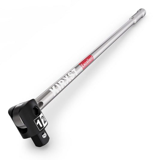 17.5-Inch 1/2” Drive Breaker Bar, Heavy Duty Extension Breaker Bar, 250° Rotatable Head, Premium Chromium Molybdenum Steel, Mechanical Work, Automobile and Motorcycle Maintenance and Repair