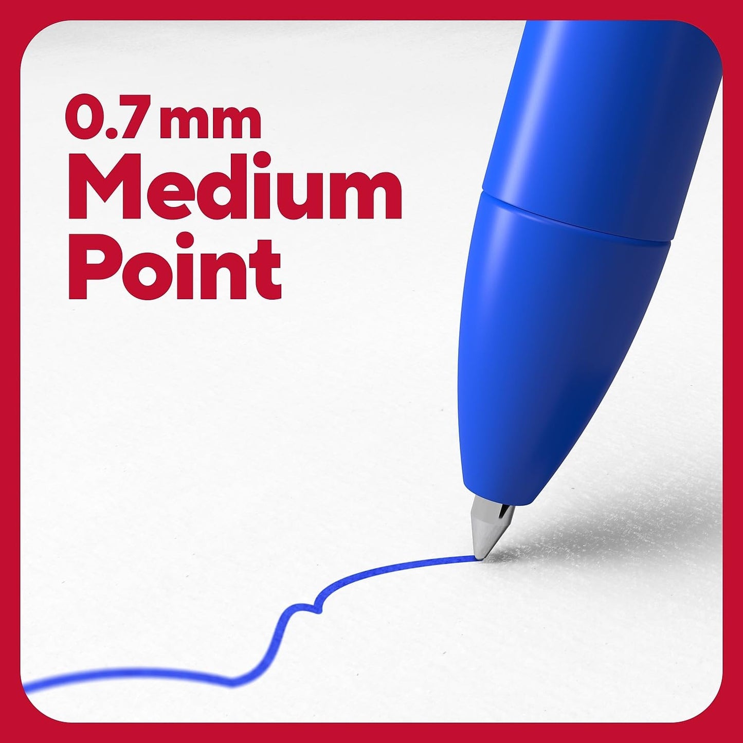 TRU RED Retractable Quick Dry Gel Pens Med Point 0.7mm Blue 5/Pk