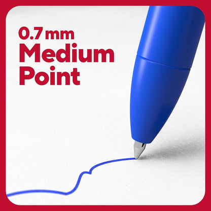 TRU RED Retractable Quick Dry Gel Pens Med Point 0.7mm Blue 5/Pk