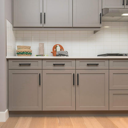 30 Pack | 5'' Cabinet Pulls Matte Black Stainless Steel Kitchen Drawer Pulls Cabinet Handles 5”Length, 3” Hole Center