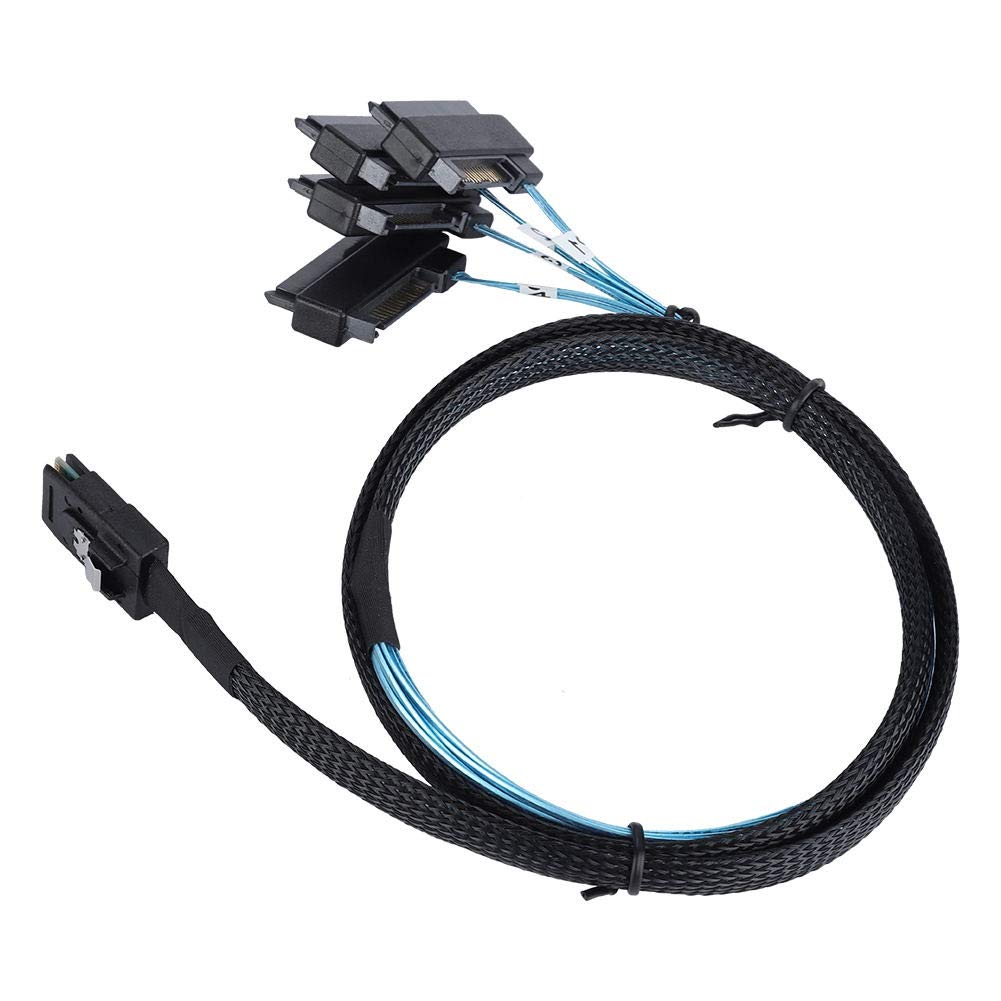 YIWENTEC Mini SAS 36 SFF-8087 to (4) SFF-8482 Connectors with SATA Power 1 m