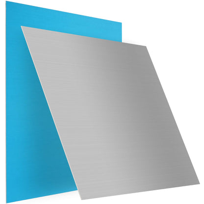 HAKZEON 2PCS Aluminum Sheet Metal Plate 12 x 12 x 1/16 Inch Thin Premium 6061 Aluminum Plate Covered with Protective Film for Construction, Elevator, Transportation, Electronics, Aviation