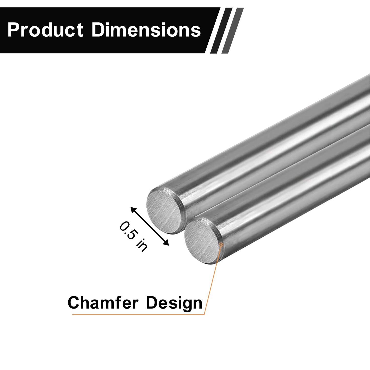 2 Packs of Winding Rods -OZHOMY Torsion Spring Winding Rods with Non-Slip Handle,1/2 Inch Diameter Solid Steel Metal Winding Bars Hardware for Adjusting or Replacing Garage Door Tension Springs