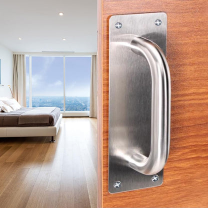 WZDXBQD Stainless Steel Door Handle, Heavy Duty Pull/Push, Sliding Barn Door Handle, 2 Pack, 7.9" x 2.6" (Rectangle)
