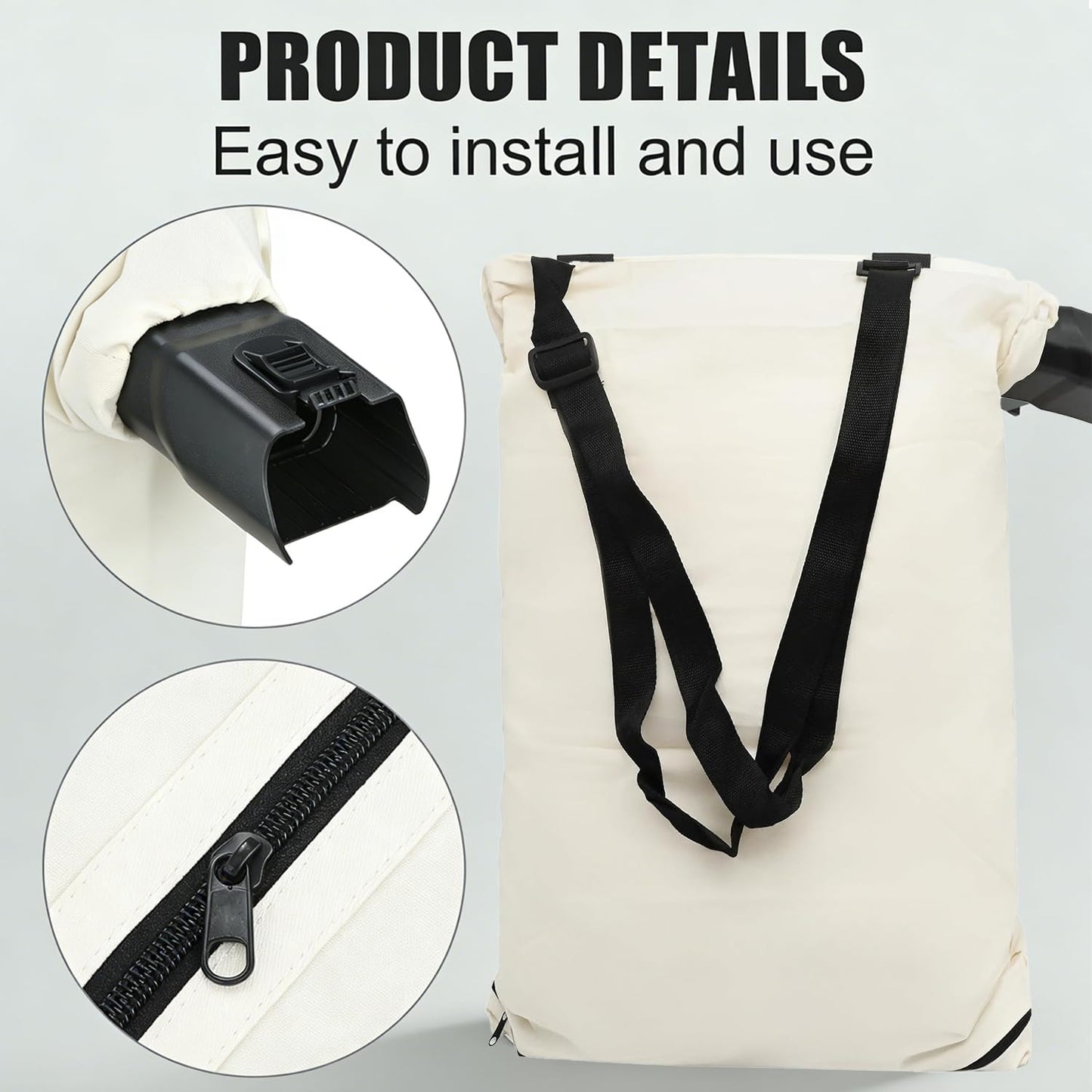 YIBOCO 127-7040 Leaf Blower Vac Bag for Toro 137-2336, 108-8994 Fits 51436 51563 51581 51594 51599 51609 51618 51619 51621 Blower - Leaf Blower Bag