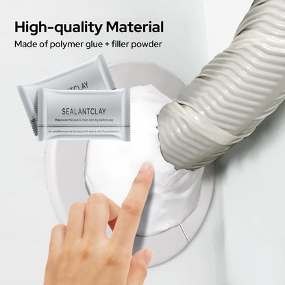 6PCS Super Diamond Mud Seal,New Type Waterproof Sealant Mastic, Waterproof Repair Sealing Clay, Quick Wall Mending Mud for Drain Connection, for Holes and Gaps Wall Filler Air Conditioning Hole