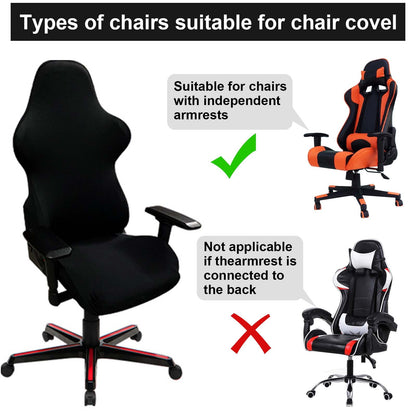4-Piece Gaming Chair Cover, Universal Office Chair Cover Set, Covers for Chairs with Armrests, Chair Back Cover, Seat Cover, Office Chair for Computer Chairs/PC Seat Cover Chair