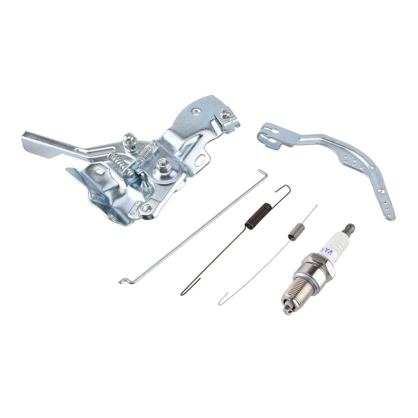 Throttle Control Lever Arm Governor Link Rod Return Spring Kit for Honda GX200 GX160 GX140 168F 5.5HP 6.5HP Small Engine with Spark Plug