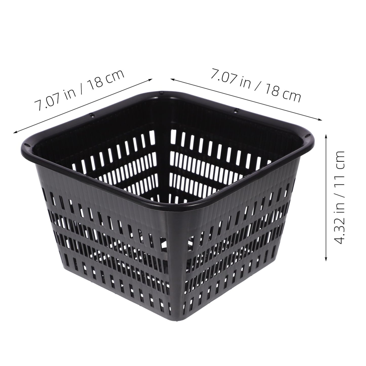 BESPORTBLE Aquatic Plant Basket, 10Pcs Square Mesh Net Pot - Hydroponic Planting Basket for Ponds Fish Tank Hydroponics