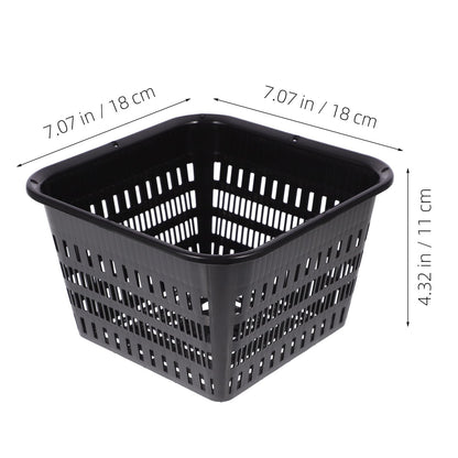 BESPORTBLE Aquatic Plant Basket, 10Pcs Square Mesh Net Pot - Hydroponic Planting Basket for Ponds Fish Tank Hydroponics