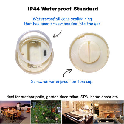 3 PCS 4"5"6" Outdoor Indoor Waterproof LED Pillar Candles with Remote Timer / Large Battery Operated Flickering Flameless Plastic Resin Fake Candles for Outside Patio Lantern Halloween Christmas Decorations