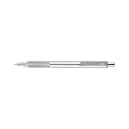 Zebra Pen PM-701 Permanent Marker, F-701 and M-701 Retractable Ballpoint Pen/Pencil Gift Set, Premium Steel Barrel, Fine Point, 0.7mm/0.8mm, 3-Pack (11213), Black