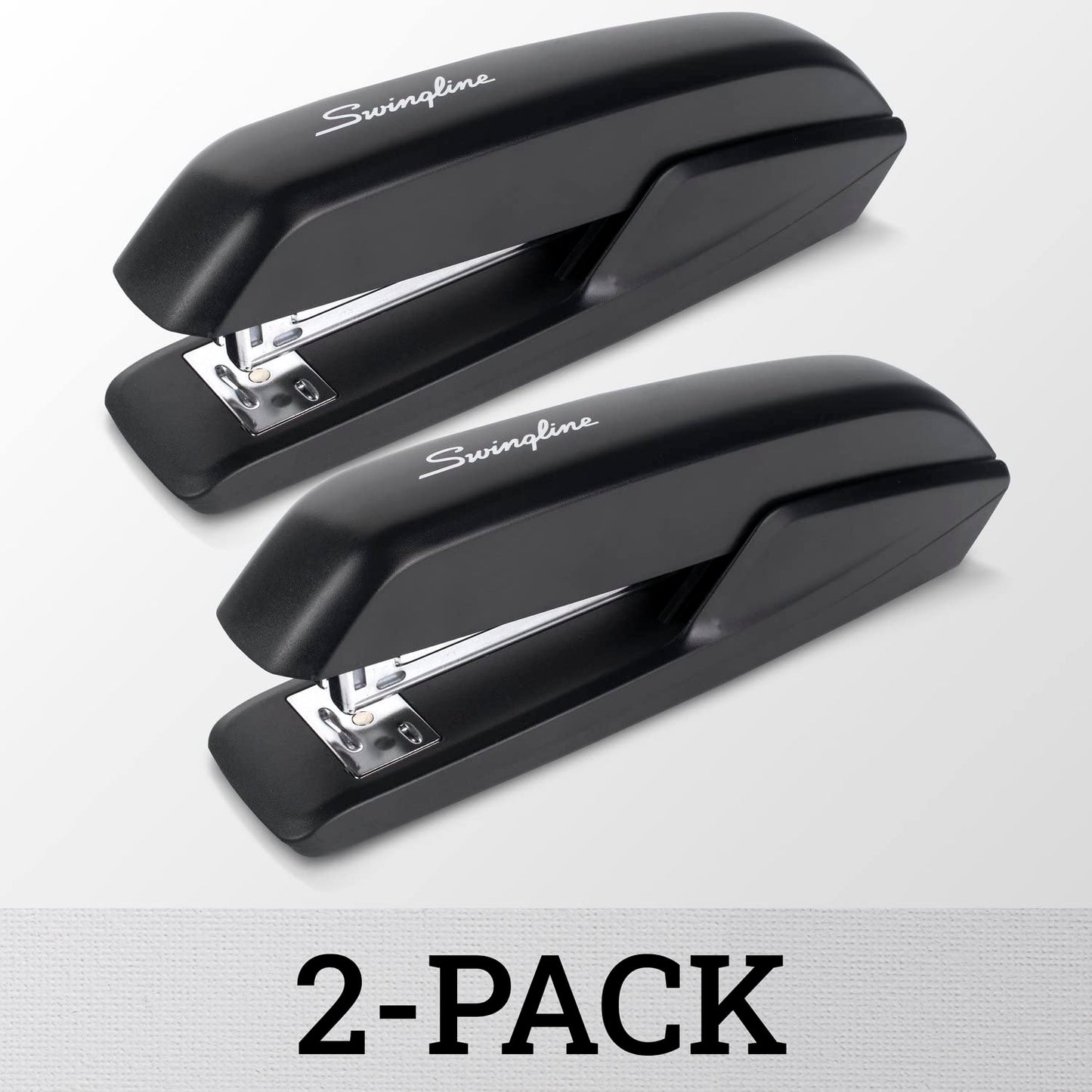 Swingline Stapler, Eco Version Desktop Stapler, 15 Sheet Capacity, Black, 2 Pack (S7054501AZ)