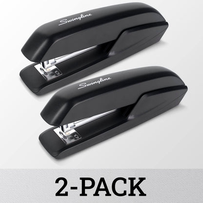 Swingline Stapler, Eco Version Desktop Stapler, 15 Sheet Capacity, Black, 2 Pack (S7054501AZ)
