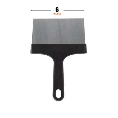 Blackstone 5061 Griddle Heavy Duty Flat Top BBQ Grill Cleaning – Stainless Steel Metal Construction with Long Handle – Multipurpose Kitchen Food Scraper & Chopper Accessories, Standard, Black